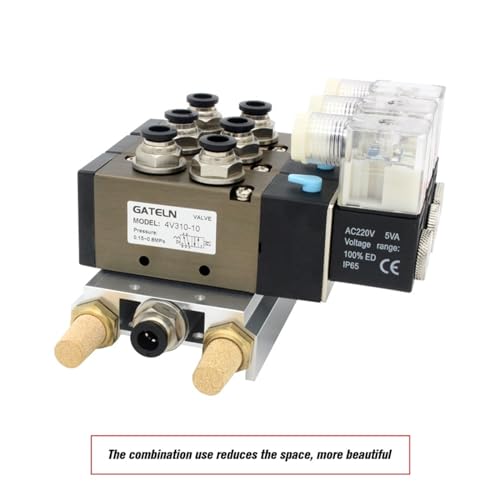 Électrovanne 4V310-10 DC24V résolvant les pertes de pression sur bloc de 9 stations - 7