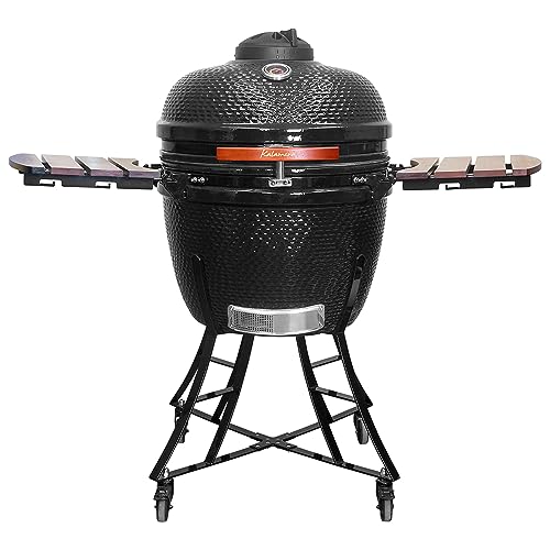 Kalamera 24” Ultimate Outdoor Ceramic Grill Kamado with Cart and