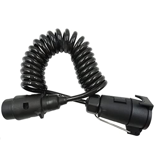 Cable alargador para remolques de caravana, cable en espiral, cable adaptador para remolque vehícul