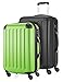 Produktbild HAUPTSTADTKOFFER - Spree - 2er Koffer-Set Hartschale Matt, TSA, 55 / 65 cm, mit Volumenerweiterung, Apfelgrün-Schwarz