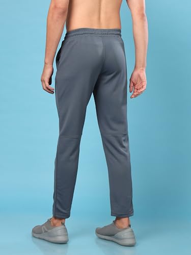 Image of TECHNOSPORT Men Mid Rise Solid Regular Fit Track Pant with Technodry, Antimicrobail for Gym, Workout, Sports and Regular Use