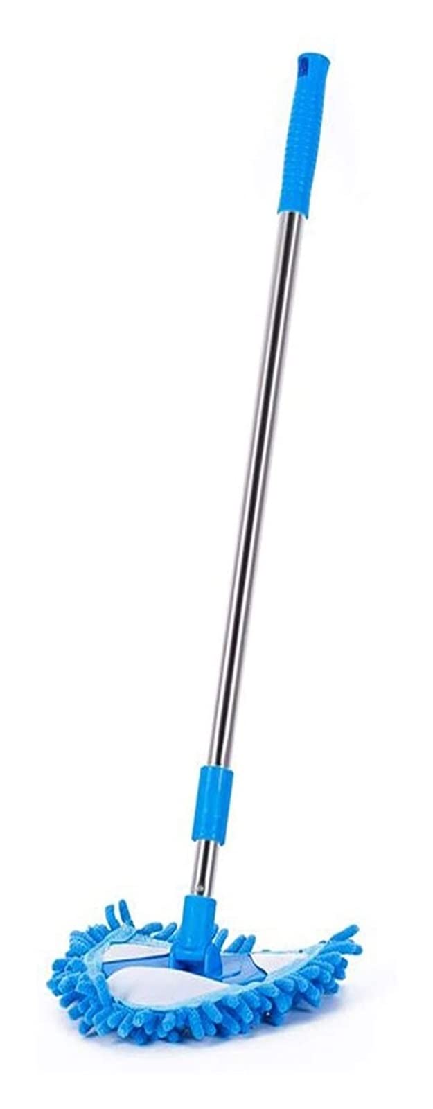 Mopa triangular extensible de microfibra con rotación de 180 grados, fácil de usar, para el hogar, baño, cocina, techo y limpieza de suelos, mopa húmeda y seca, multifuncional