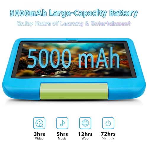 Image of Android 15 Tablet for Kids - Kids Tablet with 10.1 inch Display, 8GB+64GB, Octa-Core, WiFi 6, 5000mAh, Parental Controls & Pre-Installed Kids Apps, Tablets with EVA Case