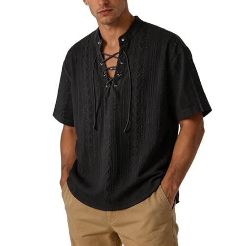 Chemise de plage à lacets pour homme le haut léger idéal pour vos vacances d'été