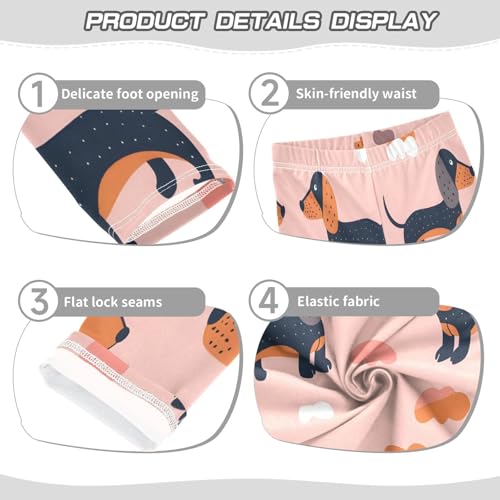 Bolaz Toddler Girls Leggings Printed Yoga Pants Leggings Cute Seamless Pattern with Dogs for Kids3