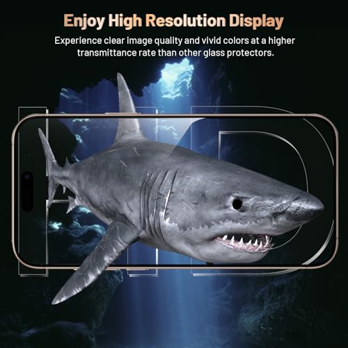 Image of SHILD (Pack of 2 Tempered Glass Screen Protector for iPhone 16 Pro (6.3-inch) | 9H Hardness | HD Clarity | Easy Installation Tray | Scratch & Impact Resistant | Military-Grade Shatterproof