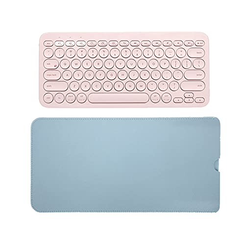 Preisvergleich Produktbild PU-Leder-Tastaturhülle für Logitech K380, wasserdichte und Verschleißfeste Tastaturhülle, Leichte Tragbare Tastaturhülle, für Reisen / Ausflüge / Studenten / Büro(Hellblau)