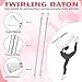 HyDren Twirling Baton Unisex Kids' Gymnastics Dance Baton Metal Baton Marching Band Baton Parade Baton Stick for Talent Shows, Artistic Dancing, Baton Twirling (24 Inch)