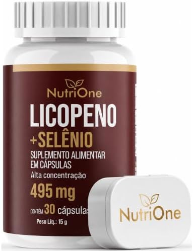 Licopeno 8mg + Selênio 60mcg Alta Concentração 30 Cápsulas - Nutrione