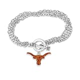 Texas Longhorns Game Day Glitter Toggle Bracelet Jewelry Gift Licensed UT