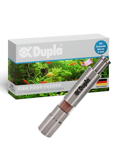 Dupla Fish Food Feeder I Manueller Futterspender aus Edelstahl I Präzise Dosierung für Granulat bis 2 mm I Fischfutter Feeder für Süß- & Meerwasseraquarien I Ideal für Nano-Aquarien und Aquascapes