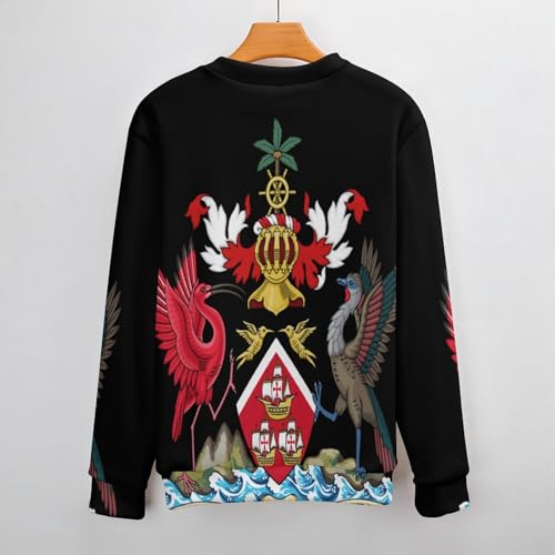 Trinidad and Tobago Flag Sweater Long Sleeve Crew Neck Knitted Casual Pullover Sweater4