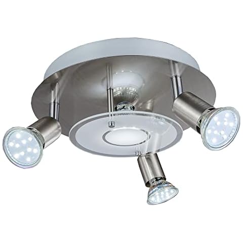 Plafonnier LED B.K.Licht 4 spots Cover