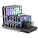 Alxum USB Charging Station, Fast 120W 10 Port Phone Docking Station Organizer with Smart IC, 2 Quick Charge 3.0 & Type C Desktop Charger Dock for Multi Devices, iPhone, Samsung Galaxy, XiaoMi, iPad