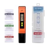 Cyfrowy miernik PH, miernik pH o wysokiej dokładności (± 0,01) z przenośnym wyświetlaczem LCD, tester pH jakości wody, automatyczna kalibracja do akwarium, basenu, RC, zakres pomiarowy 0-14 pH