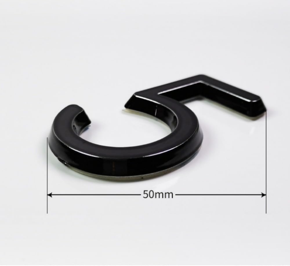 2 inch House Numbers Mailbox Numbers 3D 0-9 Waterproof Numbers for Outside Self Adhesive Number for Door, Garbage Bins, Address Number (Black-2)