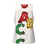 Stencil Spray ABC 2XL Men's Gym Tank Top-Quick Dry Muscle Vest, Loose Fit Sleeveless Shirt for Running Workout Black #5
