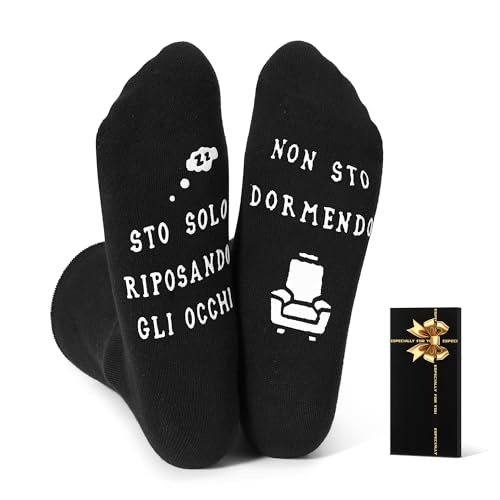 Veroola Calzini Uomo Divertenti, NON STO DORMENDO STO SOLO RIPOSANDO