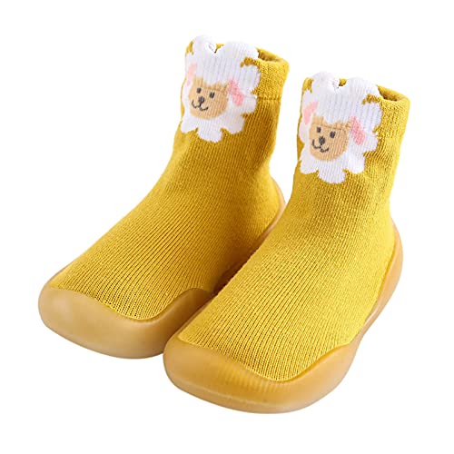 Size 1 Slippers for Boys Toddler Baby Boys Girls Solid Warm Knit Soft Sole Rubber Shoes Youth Cleats Size 23