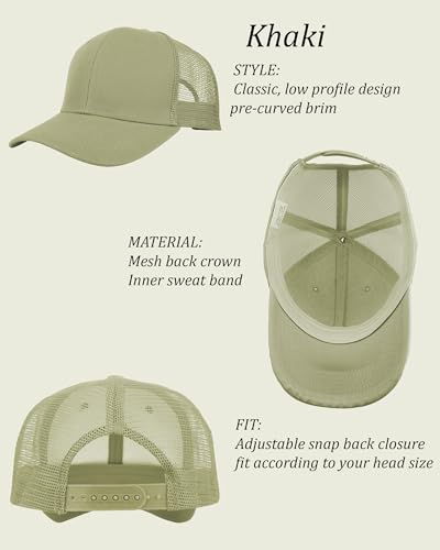Image of Gelante Mesh Trucker Baseball Cap Snapback Hat Structured Front Panel