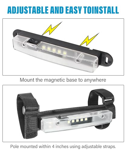 Luz de cúpula UTV universal para barra antivuelco y techo interior RZR 4