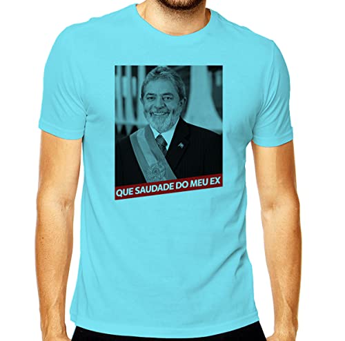 Camiseta Que saudade do meu ex - Presidente Lula (M, Cinza Mescla - Masculina)
