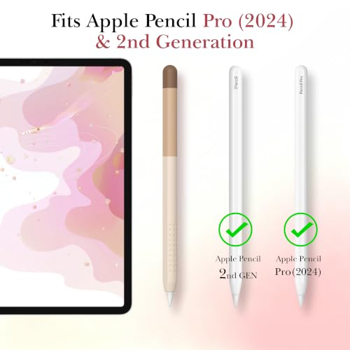 Image of Delidigi for Apple Pencil Pro (2024) & Apple Pencil 2nd Generation Case | Gradient Color Design Silicone Sleeve Cover, Magnetic Charging Compatible, Double Tap Support