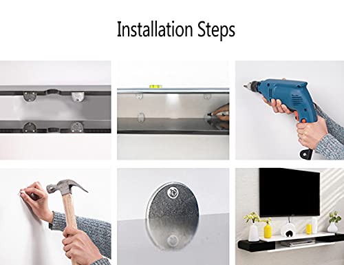 Mueble de TV flotante de 130 cm con pasacables para consolas y DVD 2
