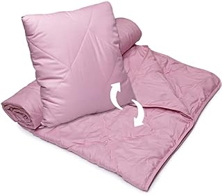 iBeani Quishion A Clever, Quality Scatter Cushion that Unzips & Unfolds into a Full Size Quilt / Blanket / Throw - Blush Pink