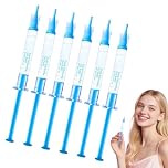 Teeth Whitening Gel Refills for Teeth Whitening LED Light and Tray,6Pcs 35% Teeth Bleaching Gel for Sensitive Teeth,Professional Teeth Bleaching Gel Syringes for White Teeth and Teeth Stains Removal