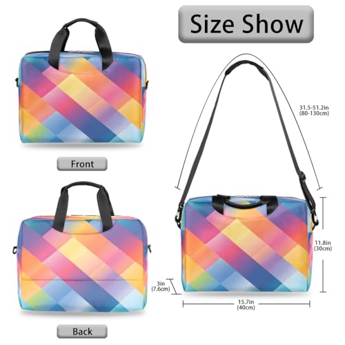 Bolso para portátiles con patrón geométrico colorido 16in miniatura 6