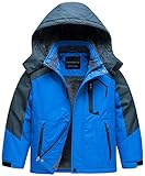 CREATMO US Boy's Hooded Ski Fleece Jacket Windproof Windbreaker Kids Snow Jacket Winter Ski Coat...