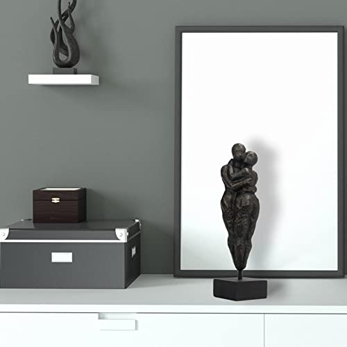 Guichifun Lovers Statue Abstract Sculpture Decorations - Couple Wedding Hug Anniversary Romantic Hug Love Art Statue For Home Valentines Decor Birthday Gifts For Men&Women Décor 3 X 3 X 12 Inch #TOP6