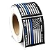 Police Support Stickers - Roll of 250 Blue Lives Matter Flag Stickers (250 Stickers)