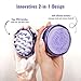 SHINLEA 2 in 1 Scalp Massager Shampoo Brush with Soft Silicone Bristles for Hair Growth and Dandruff Removal, Hair Brush Head Massager Scalp Scrubber Exfoliator for Both Wet and Dry Use (Purple)