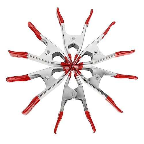 TOVINANNA 6pezzi Morsetto in Acciaio Clip a Coccodrillo Per Lavori Elettrici e Fissaggio Copertura Da Campeggio Dimensioni Compatte e Leggero Facile Da Installare o Rimuovere