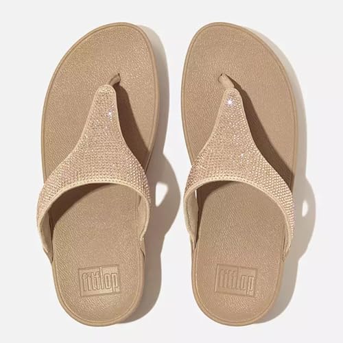 Image of FitFlop Lulu Crystal Embellished Toe-Post Sandals