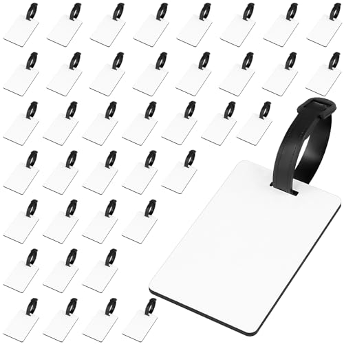 MOUYAT 40PCS Sublimation Luggage Tags 3.8x2.4