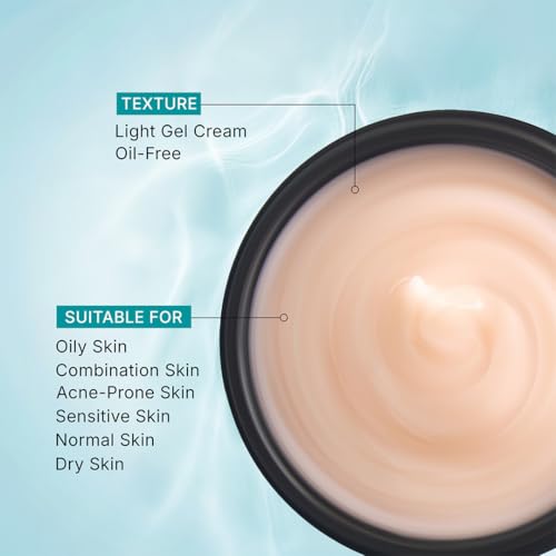 Image of Pilgrim Korean Rice Water Hydra Glow Moisturizer 100Gm with 5 Hyaluronic Acids, 3% Niacinamide, 5 Ceramides | 5x Hydration & Instant Glass Skin | Oil-Free, Lightweight Gel | All SkinTypes | Women,Men