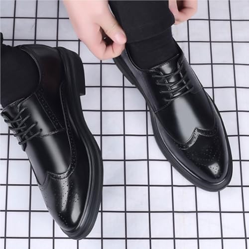 Men's Lace up Brogue Dress Shoes Business Casual Oxford Comfortable Breathable Classic Office Formal Wedding Work Footwear3