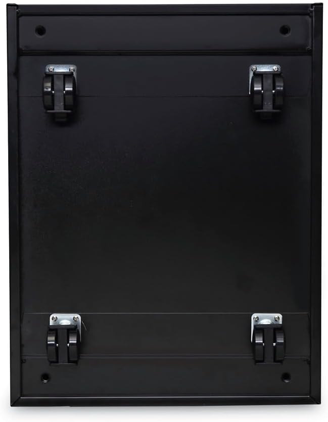 Alera PAFFBL Two-Drawer Metal Pedestal File, 14 7/8w X 19-1/8d X 27-3/4h, Black
