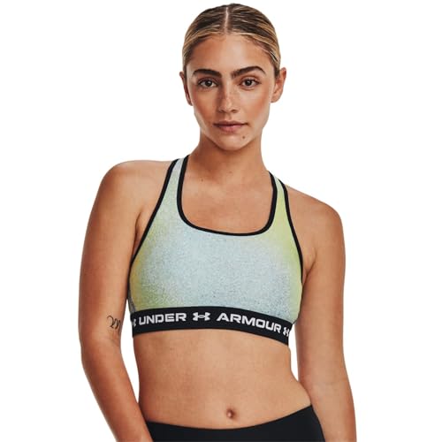 Image of Women's Armour Mid Crossback Printed Sports Bra