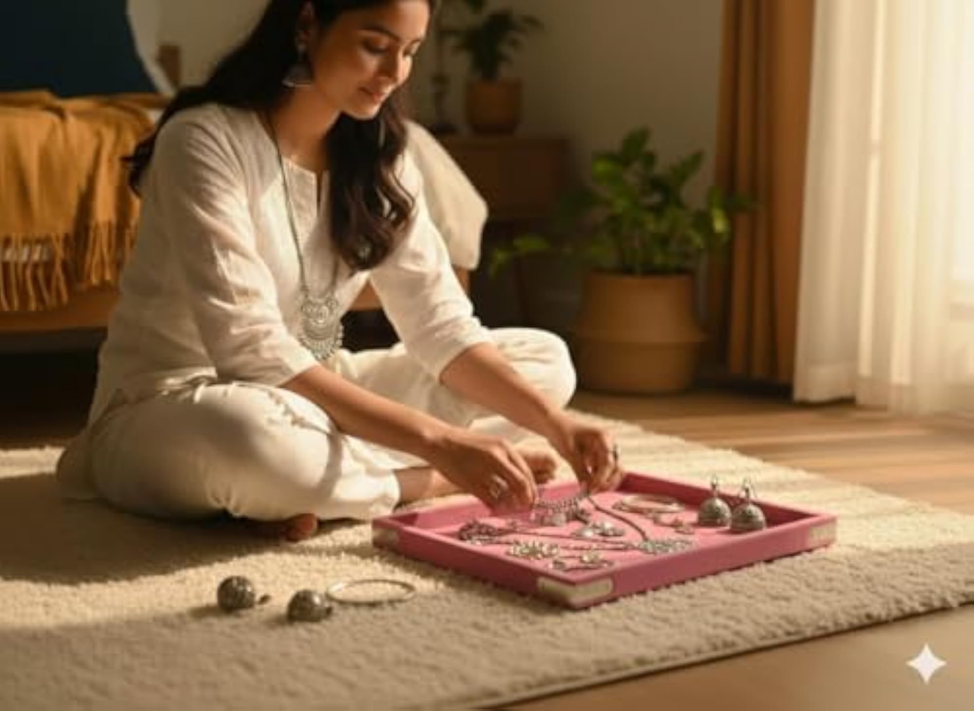 Velvet Jewellery Display & Beading Tray