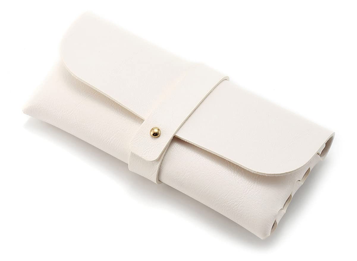 YUTTTPL Portátil de Piel Funda para Gafas, Funda Protectora Suave para Gafas de Sol con Forro de Microfibra para Mujeres Hombres Niños