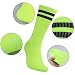 SZCXDKJ Children's Football Socks Long Comfortable Thin Children's Football Socks Breathable Fashion Boys and Girls 6-10 Years Old Football Socks (Fluorescent Green)