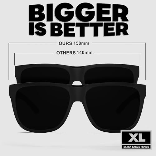 WISTON XL Z87 Sunglasses for Men Women UV400 Protection Lightweight TR90 Frame Square Shades for Driving Fishing Z82464