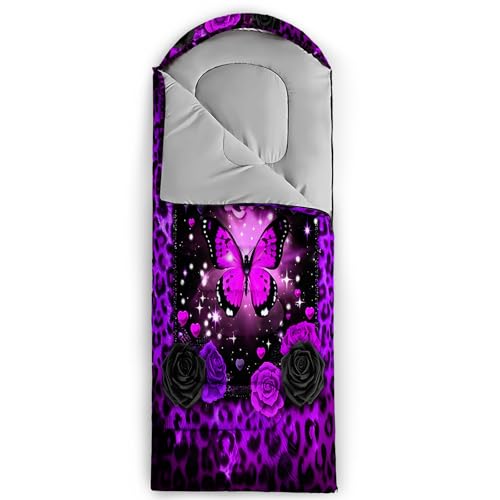 Image of QOOMO Ball Flower Camping Sleeping Bags,3 Season Warm & Cool Weather,Lightweight,Waterproof Sleeping Bags for Adults & Kids,Traveling,and Outdoors,Camping Gear Equipment
