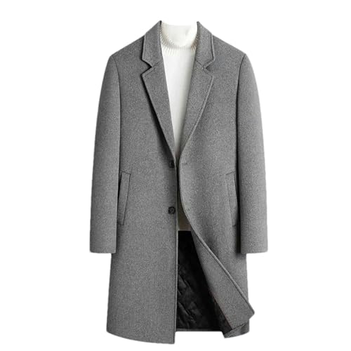 Manteau épais en laine gris taille XL pour homme veste chaude d'hiver