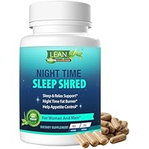 Weight Loss Pill Night Time Sleep Shred Fast Fat Burner, Appetite Suppressant Aid Carb Blocker Metabolism Booster Support Supplement for Women Men with Melatonin White Kidney Bean Ashwagandha 60 Caps