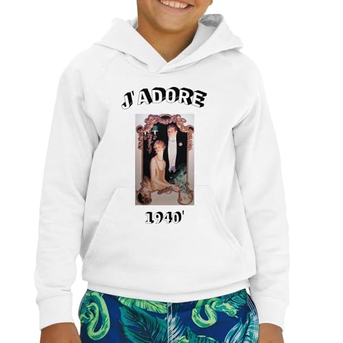 Sweat enfant J'adore 1940 retro hollywood cadeau idéal pour anniversaire - 2